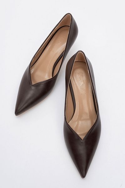 LuviShoes Eupho Brown Skin Women's Low Heel Shoes