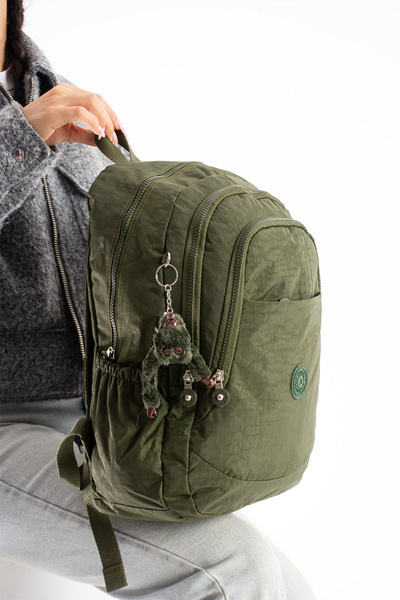 Çanta Trend Αδιάβροχο Ύφασμα Πράσινη Unisex Τσάντα Ύψος 40cm Πλάτος 28cm