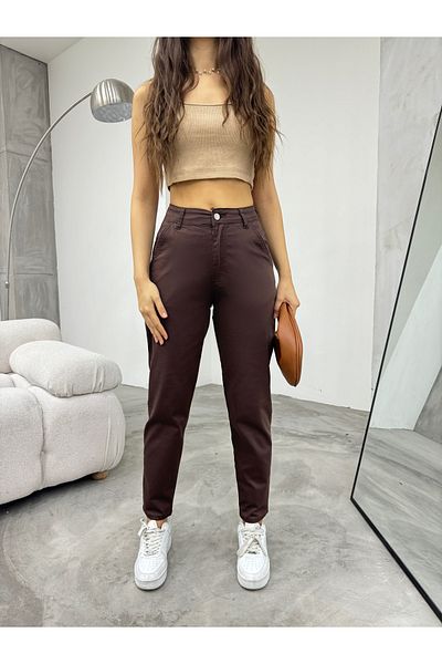 BİKELİFE Pantaloni de damă cu talie înaltă din lycra/stretch Mom