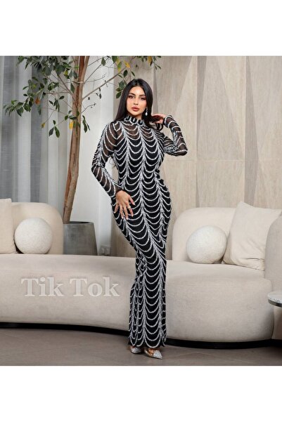 NHMODA TAŞ SÜSLEMELİ ŞIK ABİYE