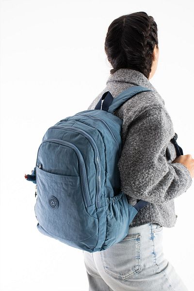 Çanta Trend Αδιάβροχο Ύφασμα Μπλε Χρώμα Unisex Τσάντα Ύψος 40cm Πλάτος 28cm