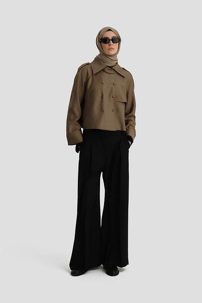 Armine Jachetă Trench kaki - Model 24k3604