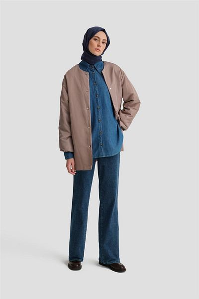 Armine 24kd7521 Μοντέλο Mink Seamless Fiber Bomber Coat