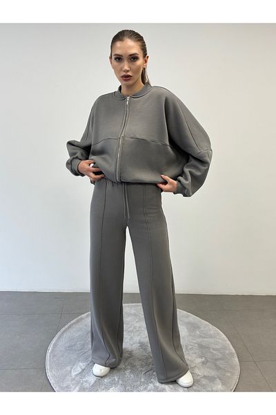 ossons Special Cotton Series 3 Thread Raised Bomber Cardigan Tracksuit Set