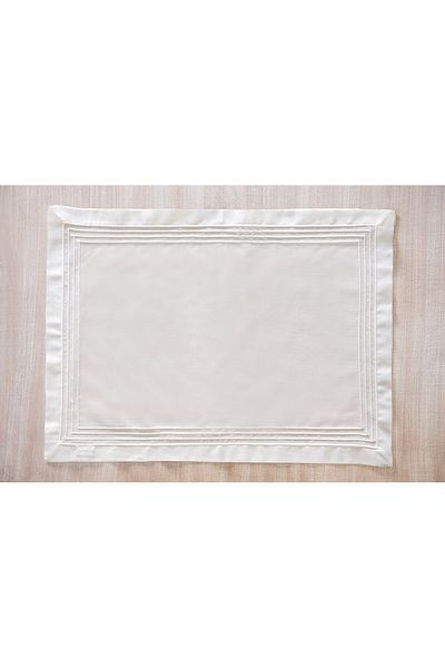 Gül Güler Pack of 2 35*50 White Ribbed Stitched American Serving