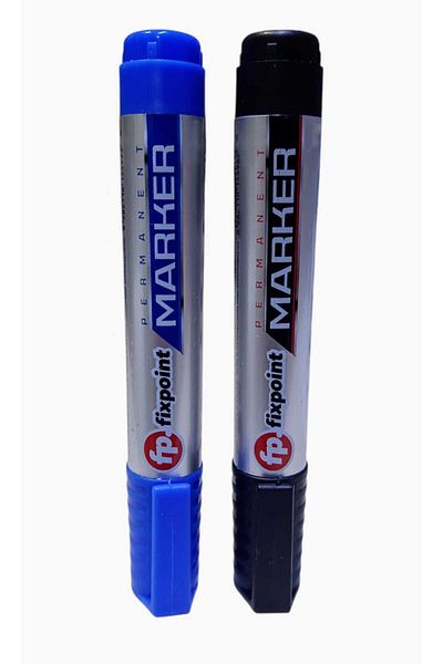 izmir yazici servis Acrylic Marker Set of 2 - Parcel Pen Glass Painting Stone Painting Cut Tip Marker Set Blue Black