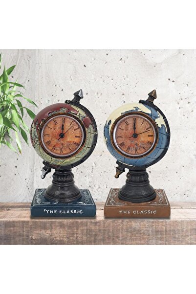 Hediye Kesesi Saatli Kumbaralı Küçük Boy Yer Küresi