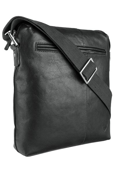 Hidesign Fitch 04 Crossbody Bag for Men | Premium Genuine Leather | Compact & Stylish | Black