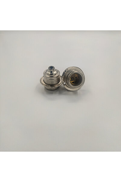 Genel Markalar Dekoratif E27 Metal Halkalı Krom Renk Duy (1 ADET)