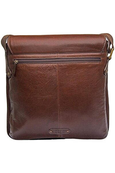 Hidesign Vespucci 02 Medium Leather Messenger Bag for Men - Genuine Brown Leather
