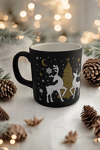 Dore Voir كوب بنمط غزال أسود - موضوع رأس السنة الجديدة