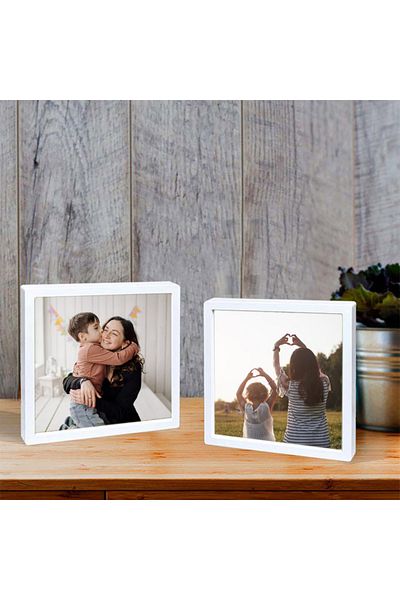 Hediye Kesesi Mother's Day Special Photo Printed Adhesive Detachable White Pola Frames 12x12cm - Pack of 5 Hk2665