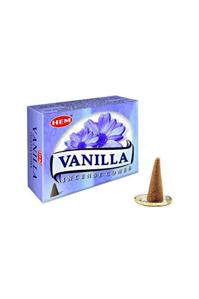 Hediye Kesesi Vanilya (Vanilla) Konik Tütsü Mumu 10'lu
