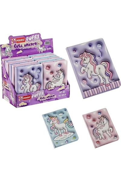 Mikro 13X18 Puffy Notepad 96 Yp Unicorn