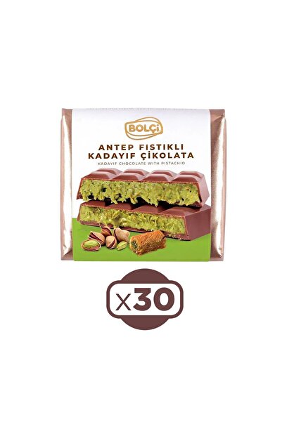 Bolçi Fıstıklı Kadayıf Dolgulu Sütlü Dubai Çikolatası 100 Gr x 30 Adet