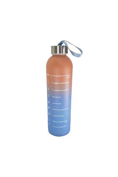 Hediye Kesesi Colorful 750 ml Motivational Glass Water Bottle HK2707