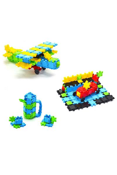 Tıfıl Toys 88 قطعة من الكتل التعليمية المرنة