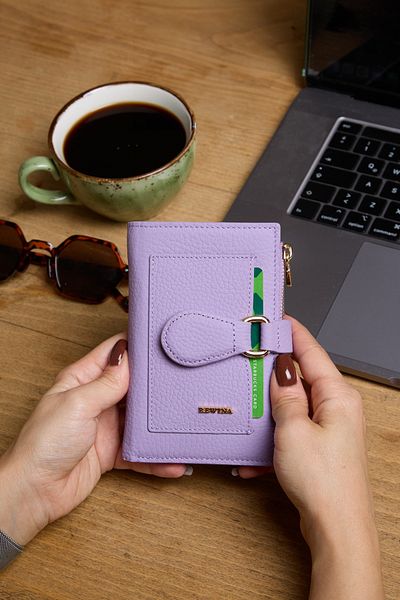 REWİNA 9735 Genuine Leather Women's Wallet Portfolio with Special Design Accessories