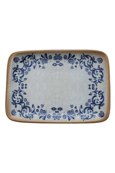 Bonna Porcelain Viento Moove Rectangular Flat Plate 23X16 cm Set of 2 S-Mt-Viemov26Dt