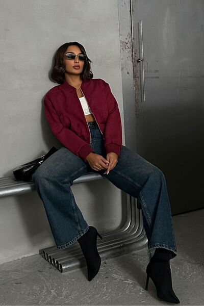 VERYMODA Burgundy F Suede Coat |   F1809