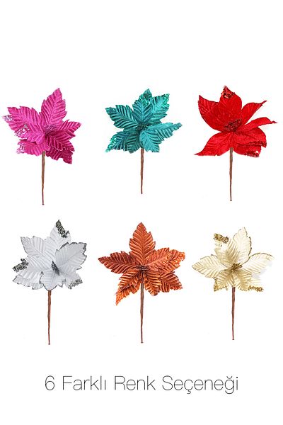 Partifabrik Christmas Tree Fuchsia Luxury Flower Ornament 35 cm 1 Piece - Christmas Ornament