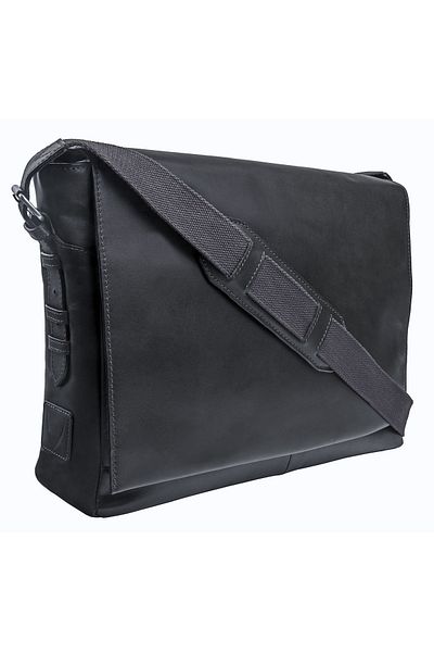 Hidesign Cooper 02 Large Messenger Bag for Men | Premium Genuine Leather | Sleek & Spacious | Black