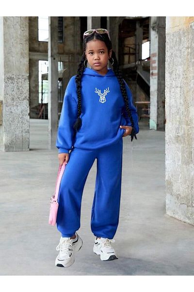 BENROMA Unisex Kids Tracksuit Set - Printed, Oversize Fit
