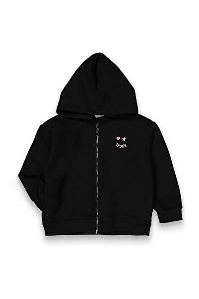bebegen Дівчача чорна барвиста кофта з капюшоном
