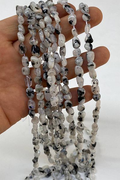 Hobigram White Amethyst Lentil Cut Natural Stone 1 String – Beads, Stylish Design, Women's Accessory – Beads – Bon