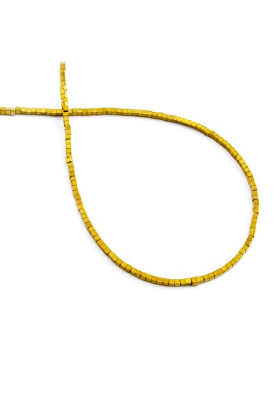Uçar Doğaltaş Hematit Doğal Taş Parlak Gold 1x1mm Dizi