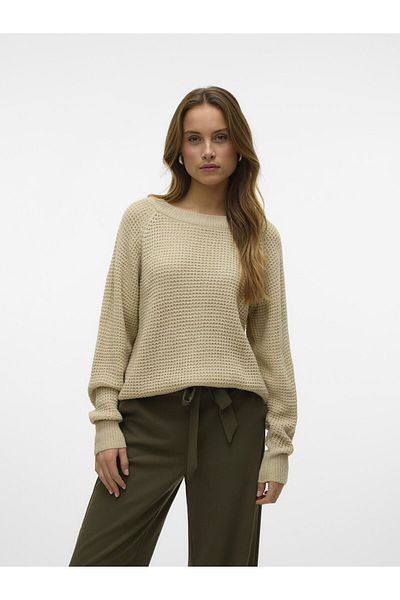 Vero Moda Strickpullover VMRICIENEW LS BOATNECK BLOUSE REP EXC