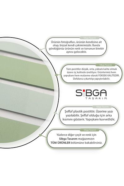 sibga tasarım Transparent Colored Post-It Note Paper - 200 Sheets Bookmark Sticker
