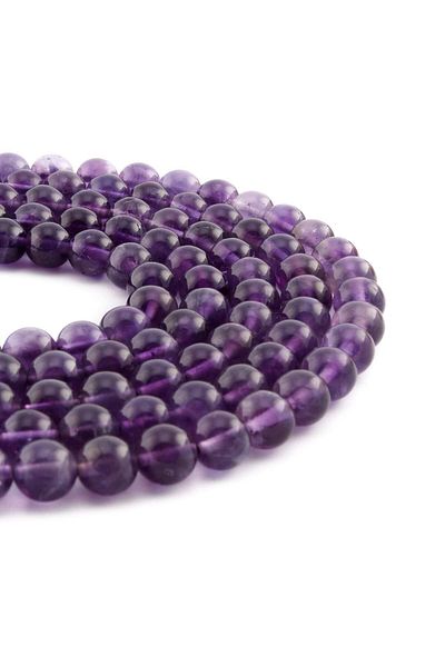Uçar Doğaltaş 8mm Bright Amethyst Natural Stone - Sphere Cut String [Aa]