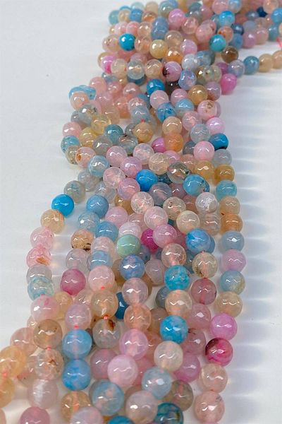 Hobigram Open Chakra Ceyt Faceted Cut Natural Stone 8 mm 1 Strand – Beads, Stylish Design, Women's Accessory – Beads