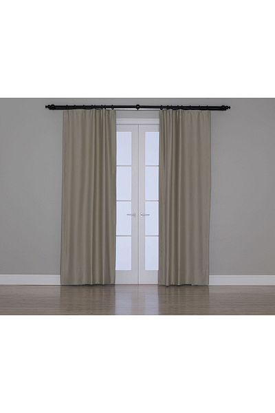 Gauze Fabric Design Blackout Background Curtain with Gray Dimming Feature
