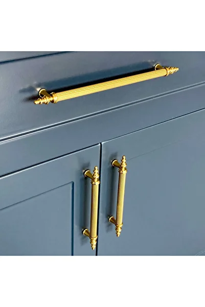 KOÇSAN Elif Gold 320 Mm Handle, Luxury Country Kitchen Furniture Cabinet Drawer Handle