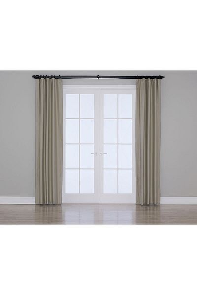 Gauze Fabric Design Blackout Background Curtain with Gray Dimming Feature