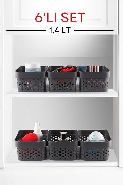 Nandy Home 6 Pieces 1.4Ltmulti-Purpose Organizer Penta Cornered Basket