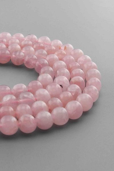 Uçar Doğaltaş Pink Quartz Natural Stone Bright Pink Sphere Cut 9mm Array [Aa]