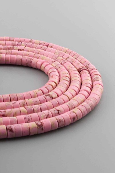 Uçar Doğaltaş Varisit Doğal Taş Parlak Pembe Dore Kesim 6x3mm Dizi [AA]