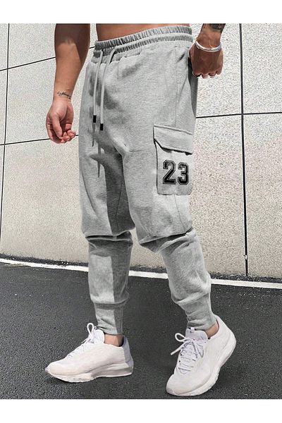 De Carte 23 Printed Cargo Pocket Relax Jogger Sweatpants