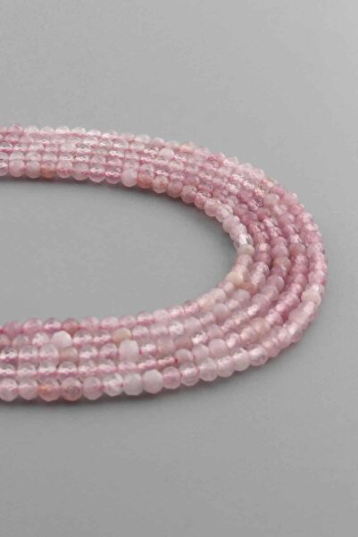 Uçar Doğaltaş Pembe Kuvars Doğal Taş Kristal Kesim 3mm Dizi