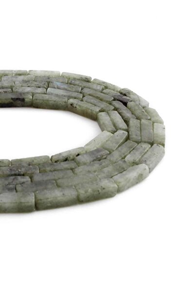 Uçar Doğaltaş Labradorit Doğal Taş Parlak Dikdörtgen Kesim 4x13mm Dizi [AA]