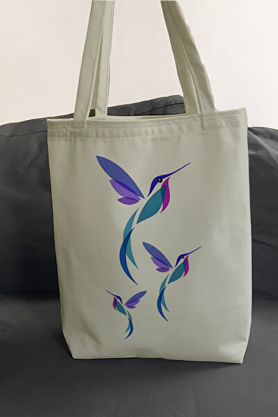 Printed Casual Beach Shopping Tote Cloth Bag with Quality Fabric Inner Pockets