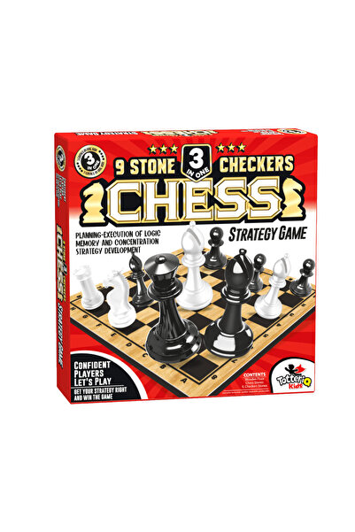 hediyecik لعبة الشطرنج الخشبية - نوزستون - لعبة الداما التعليمية المكونة من 3...