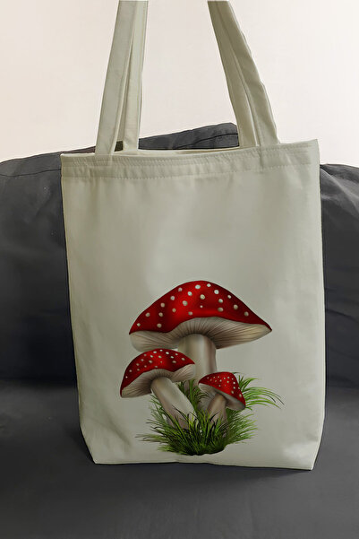 Printed Casual Beach Shopping Tote Cloth Bag with Quality Fabric Inner Pockets