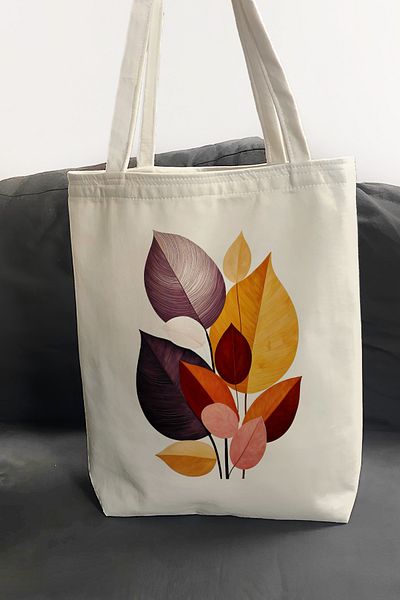 GND dijital Printed Daily Beach Shopping Tote Cloth Bag with Quality Fabric Inner Pocket