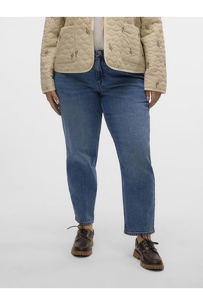 Veromoda Curve Straight-fit Vmckyla Mid Rise Gerade Geschnitten Jeans