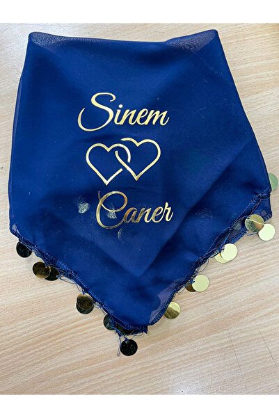 imzatasarım 1 Adet Kişiye Özel Gold Baskılı Isimli Pullu Düğün Nişan Kına Hal...