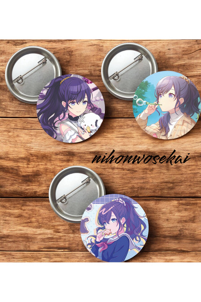 nihonwosekai 3 ADET Asahina Mafuyu Hatsune Miku Colorful PjSekai Anime Buton ...